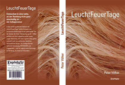 Cover LeuchtFeuerTage - Brauner Umschlag mit Typografie und einem Bild